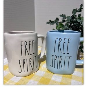 Rae Dunn The Sun Will Rise and Free Spirit Coffee Mug Bundle